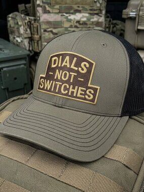 Dials Not Switches Hat Tactical Direct Embroidered Richardson 112 Khaki Black